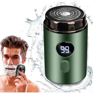 Scheerapparaat - Scheerapparaat mannen - Elektrische Shaver - Mini elektrisch - Scheerapparaat in zakformaat - Waterdicht scheerapparaat - Wasbaar - Draagbaar (groente)
