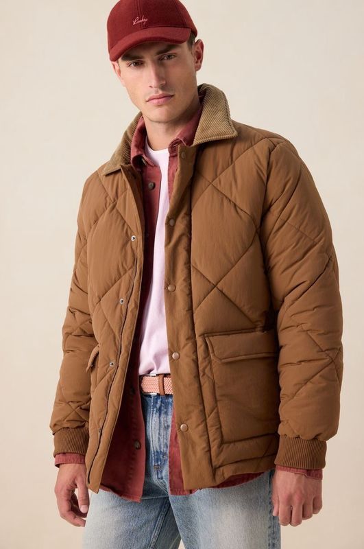 Sissy-Boy - Bruine quilted corduroy jas