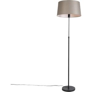 QAZQA parte fl - Landelijke Vloerlamp | Staande Lamp met kap - 1 lichts - H 1730 mm - Taupe - Woonkamer | Slaapkamer