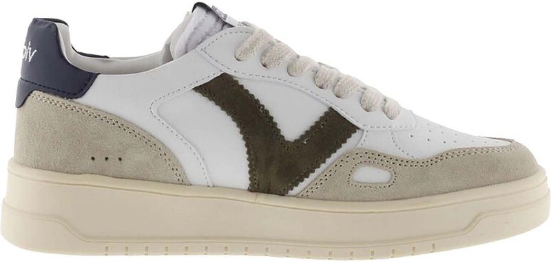 Leren en suede effect sneakers voor dames Victoria Seul