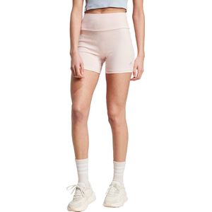 adidas Sportswear Lounge Ribbed High-Waist Fietsshort - Dames - Roze- XL