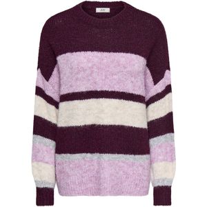 Jacqueline de Yong Trui Jdyzoey Life On Colorblock Pull 15359620 Fig/moonlite M Dames Maat - XL