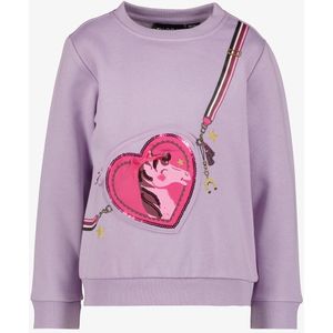 TwoDay meisjes sweater met ritsvakje lila - Maat 98/104
