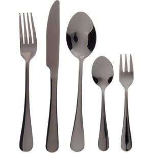BELIANI FUSILLI - Bestekset - Zwart - Roestvrij staal