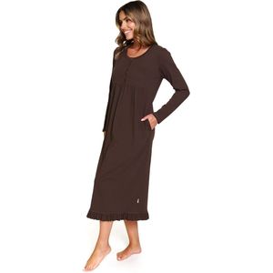 Doctor Nap Katoenen Nachthemd Borstvoeding Zwangerschap Brownie TM.7318 36 / S
