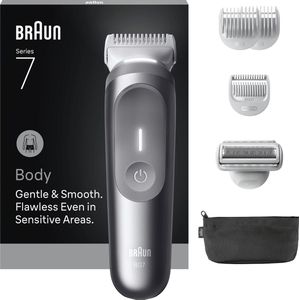 Braun Body Groomer Series 7 BG7550 +6 Verzorgingstools - Trimmen & Scheren - Waterdicht - Grijs