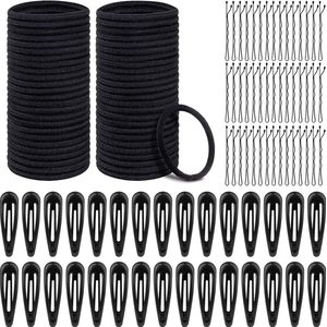 130 stuks haaraccessoires voor dames, zwarte haarelastiekjes, haarspelden, haarelastiekjes voor dames en meisjes, haarstylings