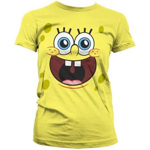 SpongeBob SquarePants Dames Tshirt -XL- Sponge Happy Face Geel