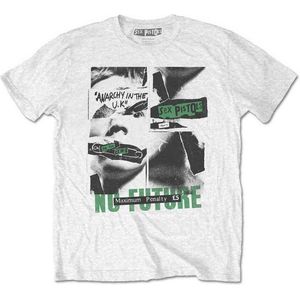 Sex Pistols - No Future Heren T-shirt - M - Wit