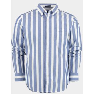 Gant Casual hemd lange mouw Blauw Reg UT Wide Broadscloth Stripe 3230112/436 - Maat M