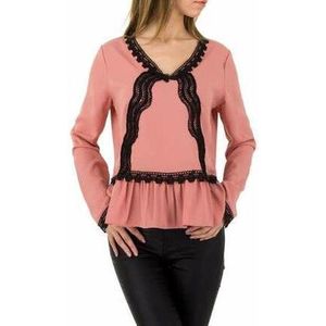 Emmash Paris tuniek met kant en v-hals oudroze L