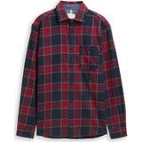 TOM TAILOR - Overhemd - Navy - Comfort Fit - Lange Mouw - Geruit