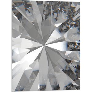 PVC Schuimplaat- Close-up van Glimmende Diamant - 60x80 cm Foto op PVC Schuimplaat