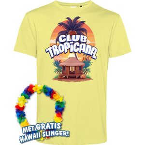 T-shirt Cabana | Toppers in Concert 2024 | Club Tropicana | Hawaii Shirt | Ibiza Kleding | Lichtgeel | maat XXL