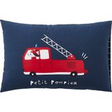 Vertbaudet - Set Dekbedovertrek + Kussensloop - Brandweerman - Voor Kinderbed