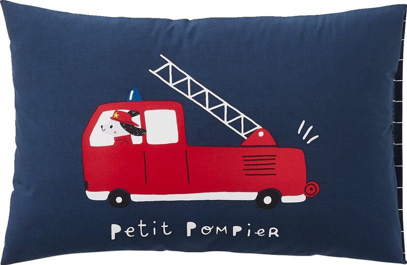 Vertbaudet - Set Dekbedovertrek + Kussensloop - Brandweerman - Voor Kinderbed