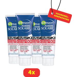 Garnier Ambre Solaire UV Ski Zonnebrandcrème SPF 50 - 4 x 30 ml Voordeelverpakking