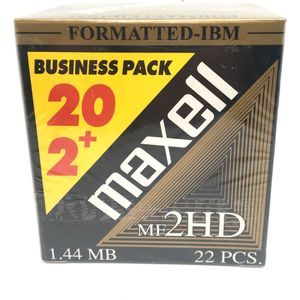 Maxell MF-2HD IBM Formatted Floppy Diskettes 20+2 Pack / Maxell Floppy Diskettes.