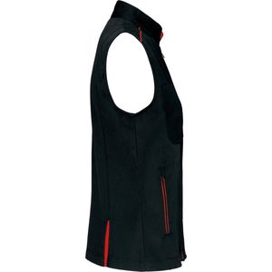 Bodywarmer Dames 3XL WK. Designed To Work Mouwloos Black / Red 65% Polyester, 35% Katoen