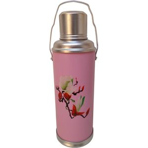 DongDong - Chinese Thermoskan - 1,2 Liter - Roze - Tak dessin