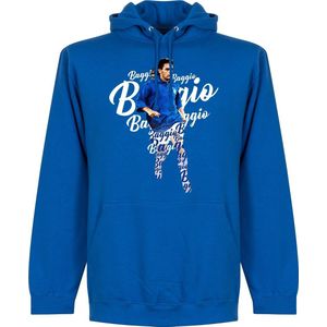 Roberto Baggio Italië Script Hoodie - Blauw - L