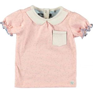 Moodstreet Meisjes T-shirt Collar - Roze - Maat 62