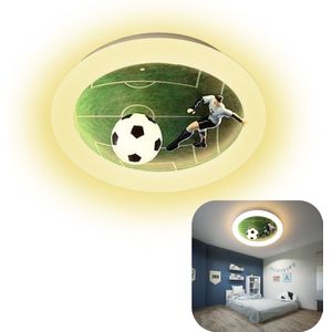 MIRO® Plafondlamp Voetbal 3D - Kinderkamer - Wandlamp - Voetbal - Dimbaar - CR7 - LED - 3 Verschillende Lichtstanden - Afstandsbediening