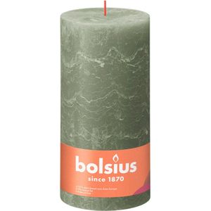 Bolsius - Rustiek stompkaars - 200/100 - 1 Stuk - Fresh Olive