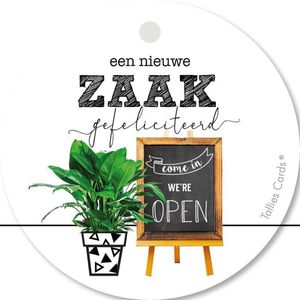 Tallies Cards - kadokaartjes  - bloemenkaartjes - Zaak - Plant - set van 5 kaarten - felicitatie - nieuwe baan - nieuwe zaak - promotie - 100% Duurzaam
