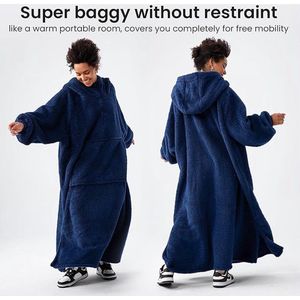 Oversized hoodie, fleece enorme draagbare deken voor vrouwen en mannen XL