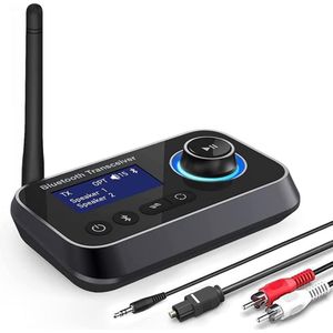 ApexArte® Bluetooth Transmitter - Bluetooth Receiver - Adapter - Zwart