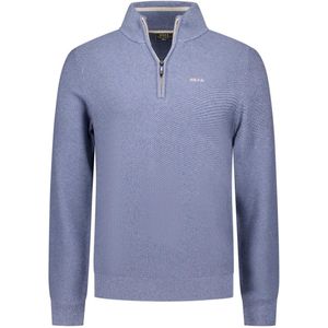 NZA - Katoenen Half Zip Trui - Blauw