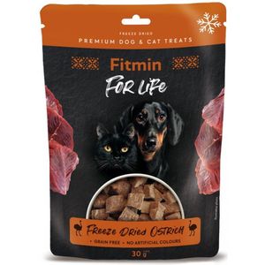 Fitmin For Life Gevriesdroogde struisvogeltraktatie voor honden en katten 10 x 30gr