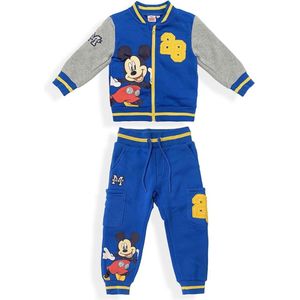 Disney Mickey Mouse Joggingpak / Trainingspak - Vest + Broek - Blauw/Grijs - Maat 110/116 (6 jaar)