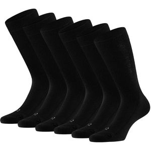 Apollo Merinowollen Sokken - Badstof Zool -6 paar - Zwart - Dames & Heren Sokken - Maat 35/38