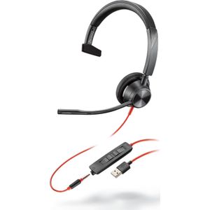 Poly 3315 Headset Bedraad Hoofdband Oproepen/muziek USB Type-A Zwart