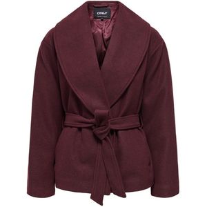 ONLY - ONLAugusta - Tussenmantel - Wijnrood - Klassieke Mantel