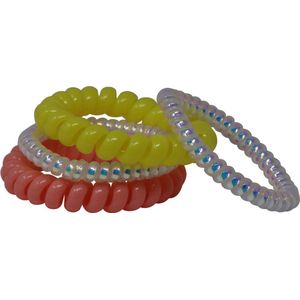 Jessidress® Haarelastiekjes Spiraal Telefoonkabel Stevig Spiralen Elastieken - Geel