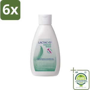 Lactacyd – Intimate Shave – Scheerlotion – 200 ml - Voordeelverpakking - 6 stuks - Intieme scheerlotion - Gevoelige huid