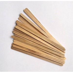 Houten Harsspatels extra smal | ontharingswax | 100 stuks | Disposable flexibele wax spatulas | Hout