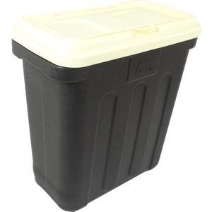 Maelson Dry Box 20 zwart / beige- Voedselcontainer met bijgeleverd Schepje - Bewaarbox in 4 maten van 7,5 kg tot 20 kg Beige