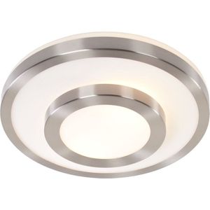 Witte badkamerlamp Master Ring IP44 | 2 lichts | wit / zwart | glas / metaal | Ø 35 cm | modern design