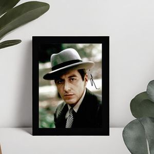 Michael Corleone Al Pacino Ingelijste Handtekening – 15 x 10cm In Klassiek Zwart Frame – Gedrukte handtekening – The Godfather