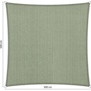Shadow Comfort® Vierkantige schaduwdoek - UV Bestendig - Zonnedoek - 500 x 500 CM - Moonstone Green