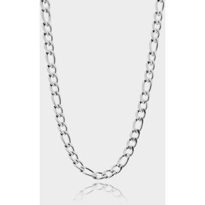Figaro Ketting 7 mm - Zilveren Schakelketting - 50 cm lang - Ketting Heren - Olympus Jewelry