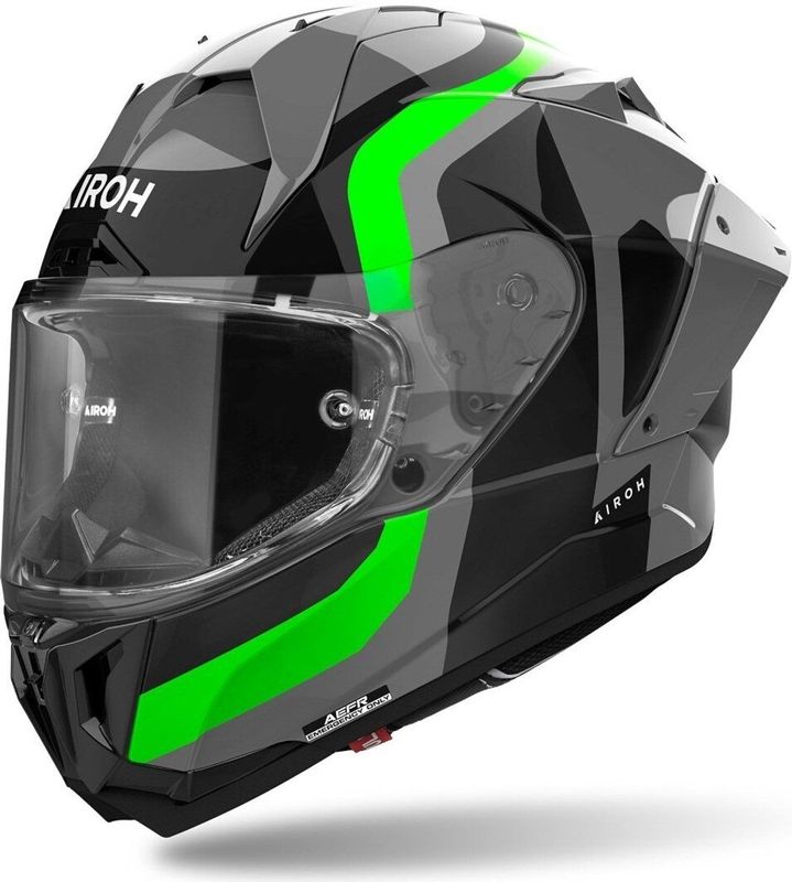 Airoh GP 800 Competition Carbon Zwart Grijs Groen Integraalhelm - Maat L - Helm