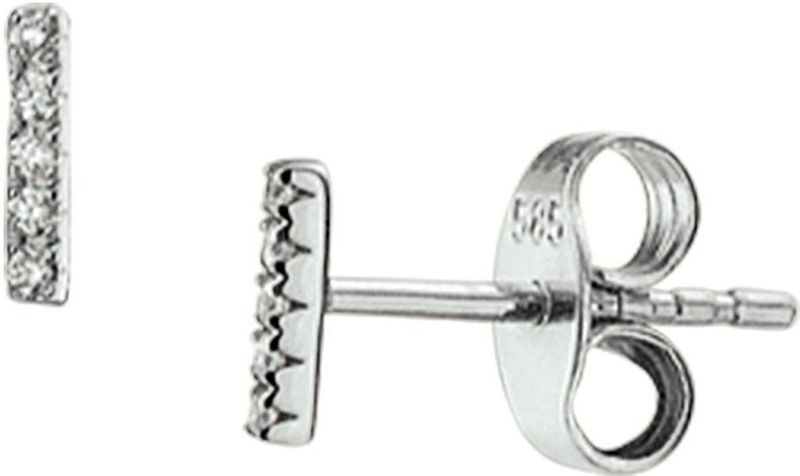 TFT Oorknoppen Diamant 0.04ct (2x0.02ct) H P1 Witgoud Glanzend 5.5 mm x 1.2 mm