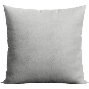 Decoratieve kussensloop 40x40 cm, zacht velours, rits, grijs-beige