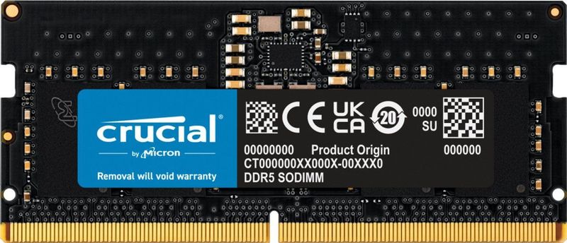 Crucial - CT8G56C46S5T - DDR5 RAM - 8GB - SO-DIMM - 5600 MHz