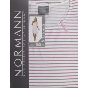Dames katoenen nachthemd van Normann gestreept - maat 3XL (56/58)